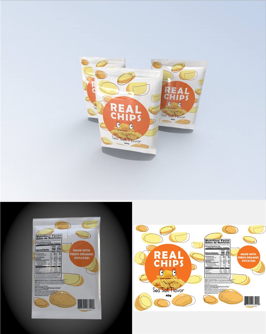 Real Chips packaging design