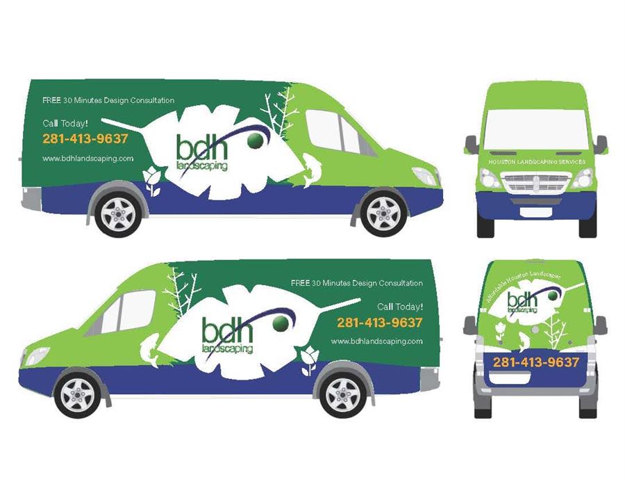 BDH Landscaping vehicle wrap