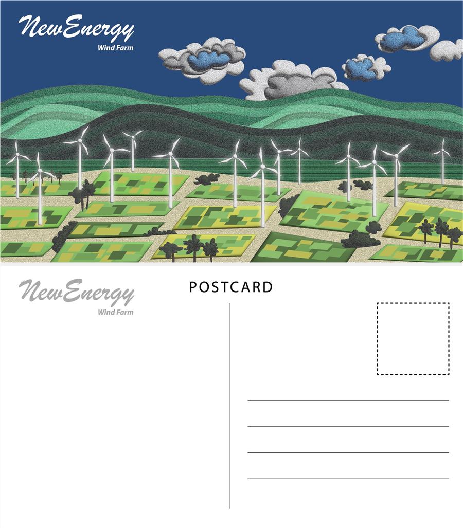 New Energy Wind Farm postcard