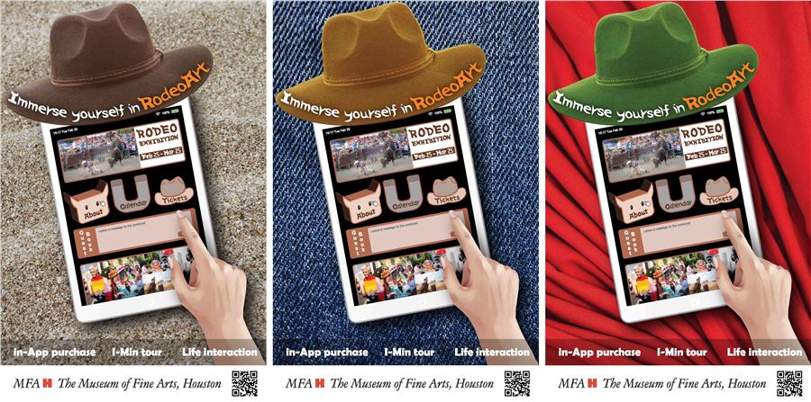 RodeoArt app ad triptych
